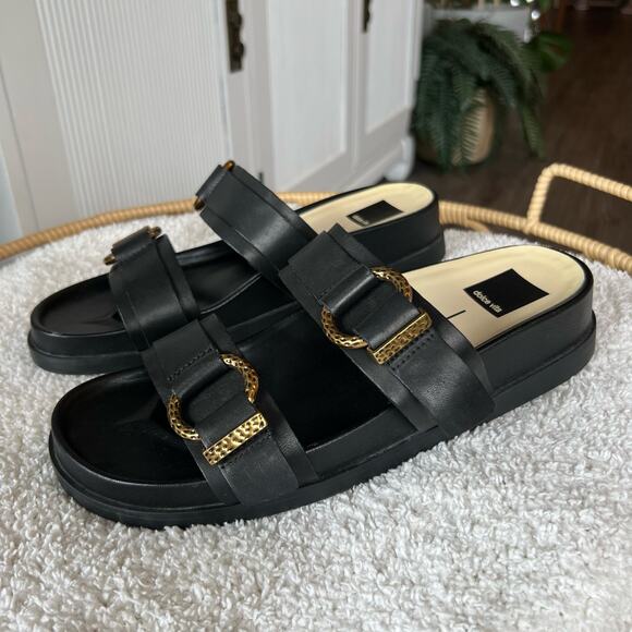 Dolce Vita Black Sandals - Picture 1 of 9